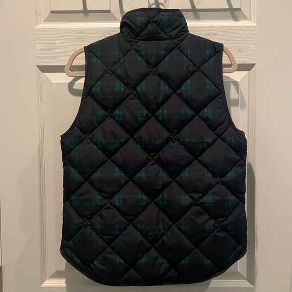 J. Crew Puffer Vest in Blue & Green Plaid Size S - Picture 4 of 7